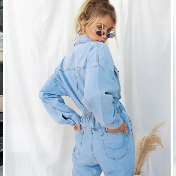 12th Tribe Denim Jumpsuit - Picture 3 of 12